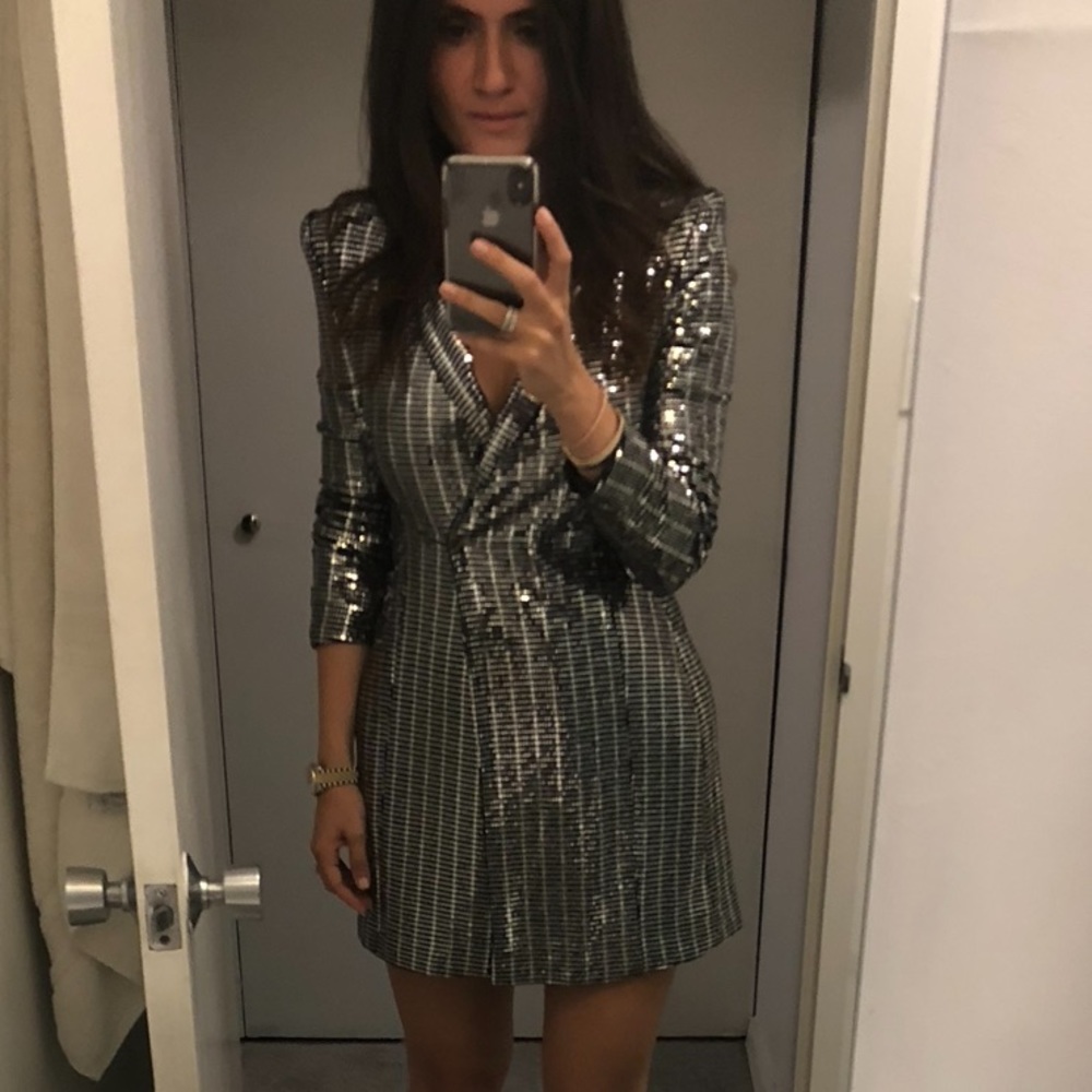 Zara sequin blazer Dress